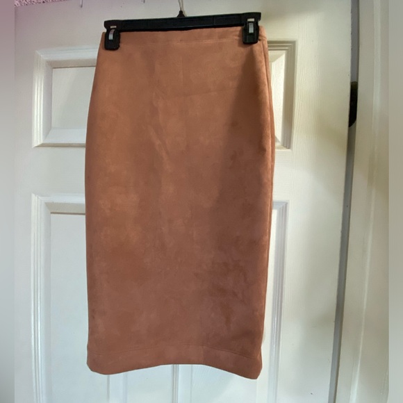 BCBGMaxAzria Orange Knee-Length Pencil Skirt - Picture 1 of 2